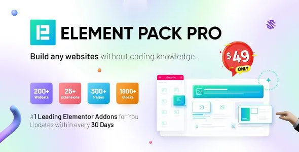 Element Pack 9.9.2 – 元素编辑器的加通 – 商城电商