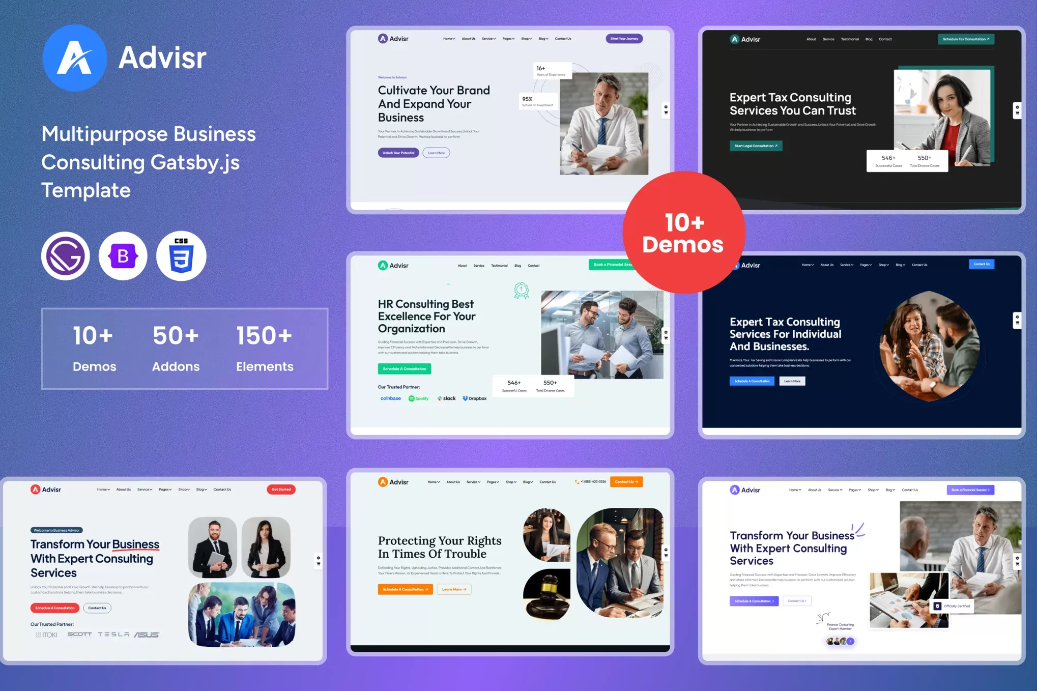 Advisr – GatsbyJS商业咨询模板，多用途<a href=
