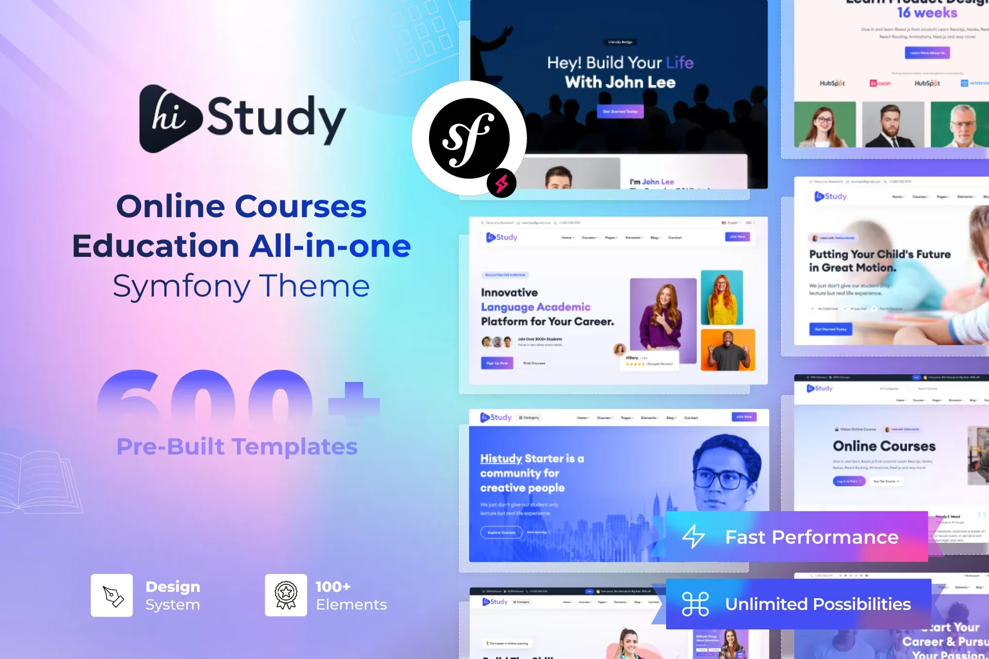 HiStudy – 在线教育Symfony模板，课程培训平台官网
