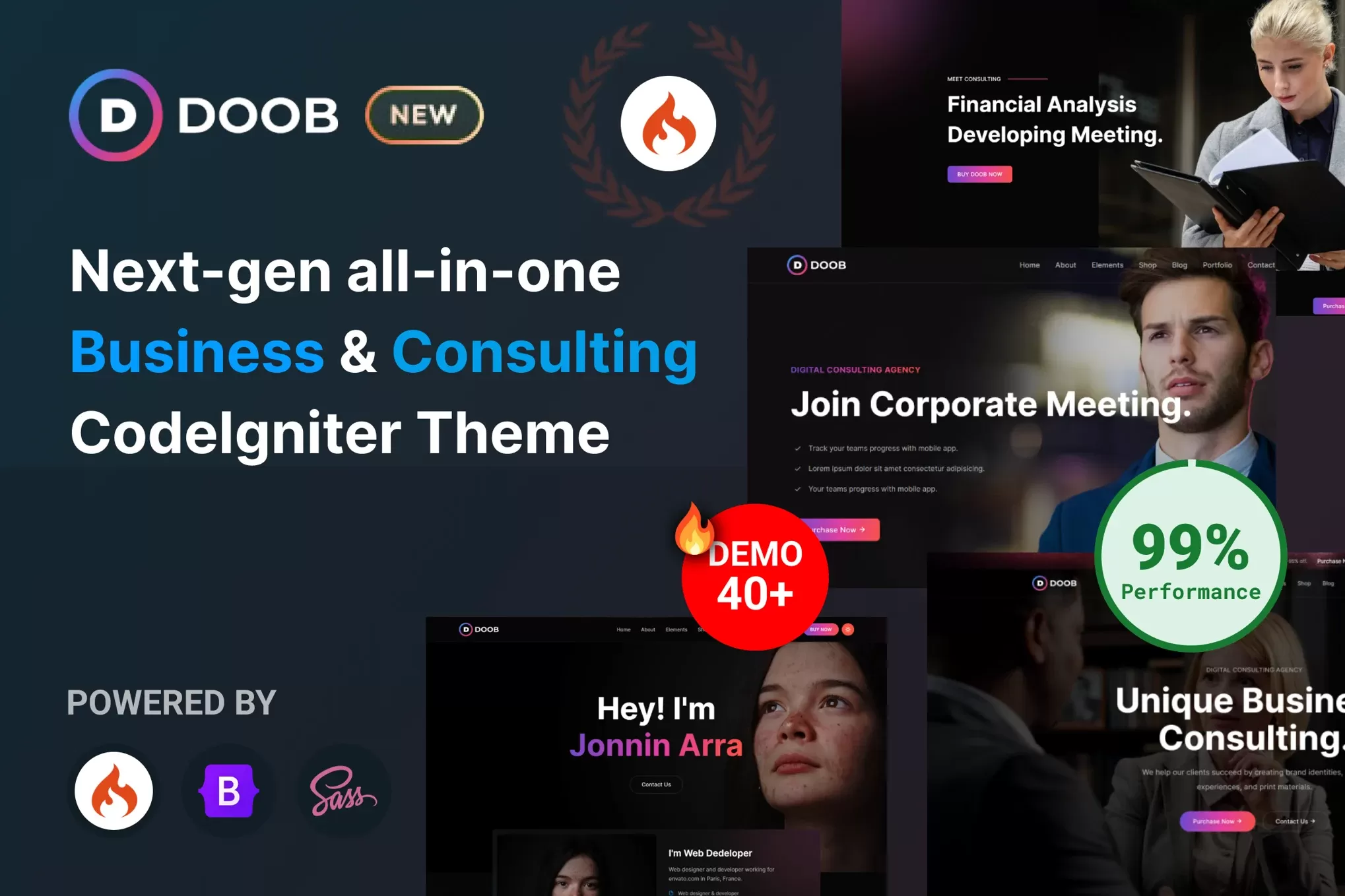 Doob – 商业咨询CodeIgniter模板，顾问<a href=