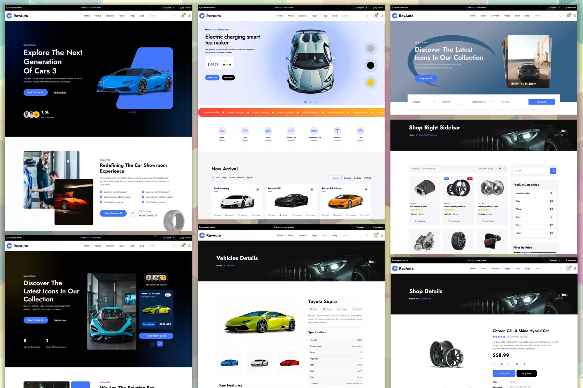 RevAuto – 汽车展示厅<a href=
