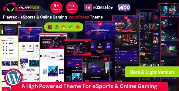 Playrex 1.4.7 – 电竞游戏WordPress主题,战队赛事官网