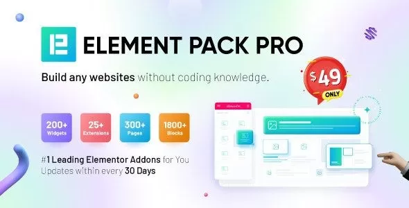 Element Pack 9.8.11 – Elementor组件扩展插件,200+元素