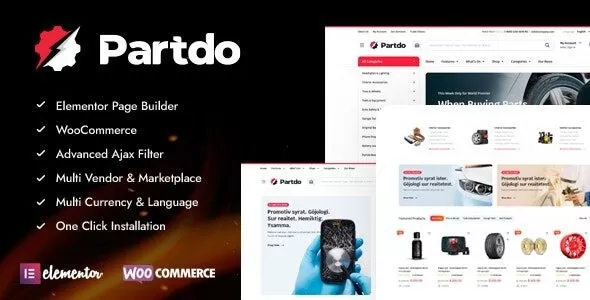 Partdo 1.5.0 – 汽配工具WooCommerce主题,汽配零件商城