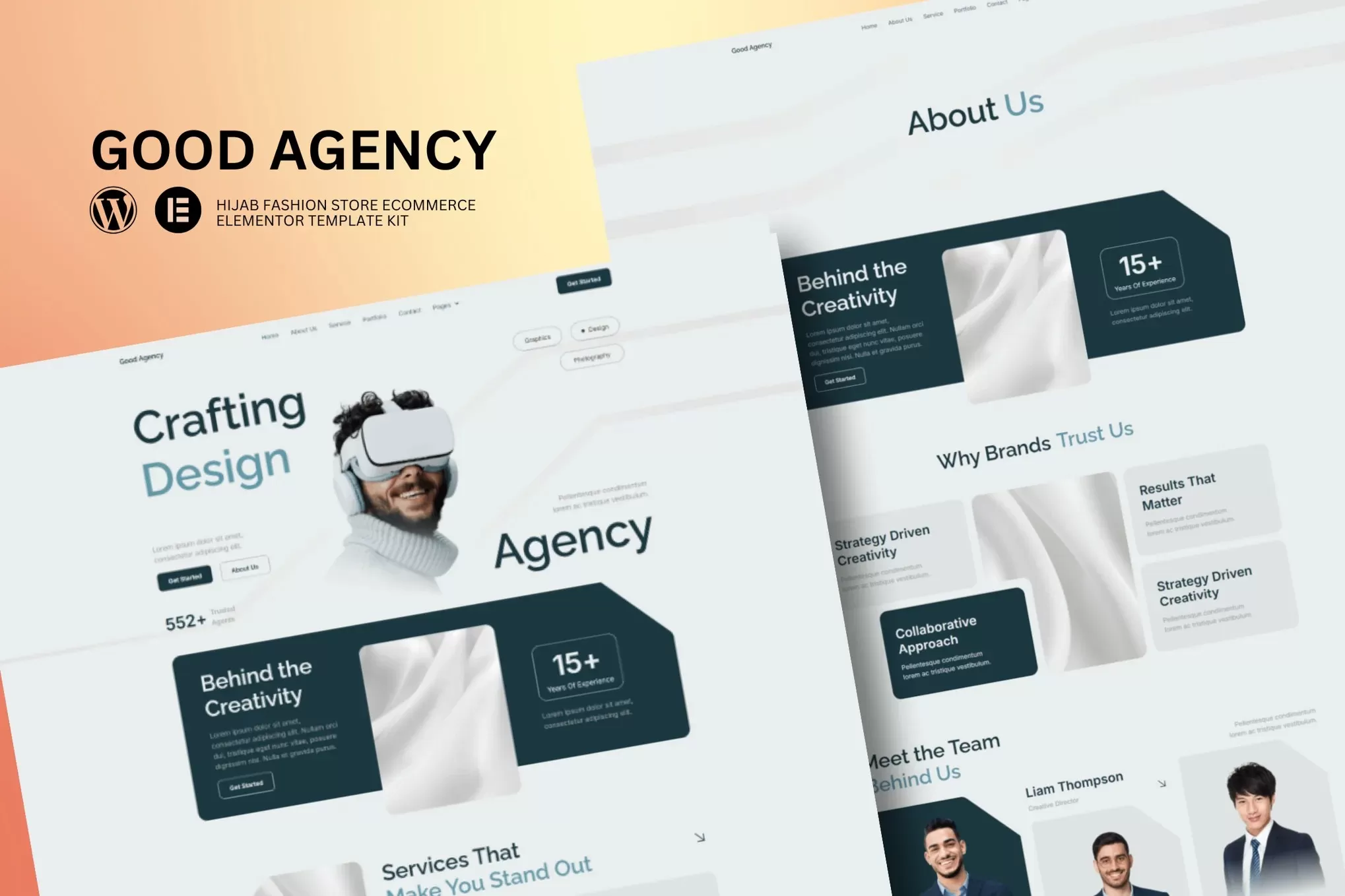 GoodAgency – 创意机构Elementor模板套件,数字代理官网