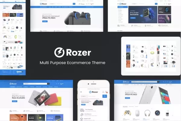 Rozer – 数字响应PrestaShopShop主题,科技电商官网