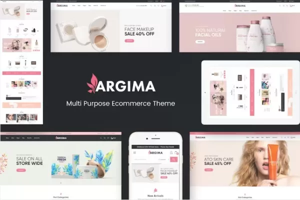 Argima – 美妆化妆品PrestaShopShop主题，护肤品牌商城