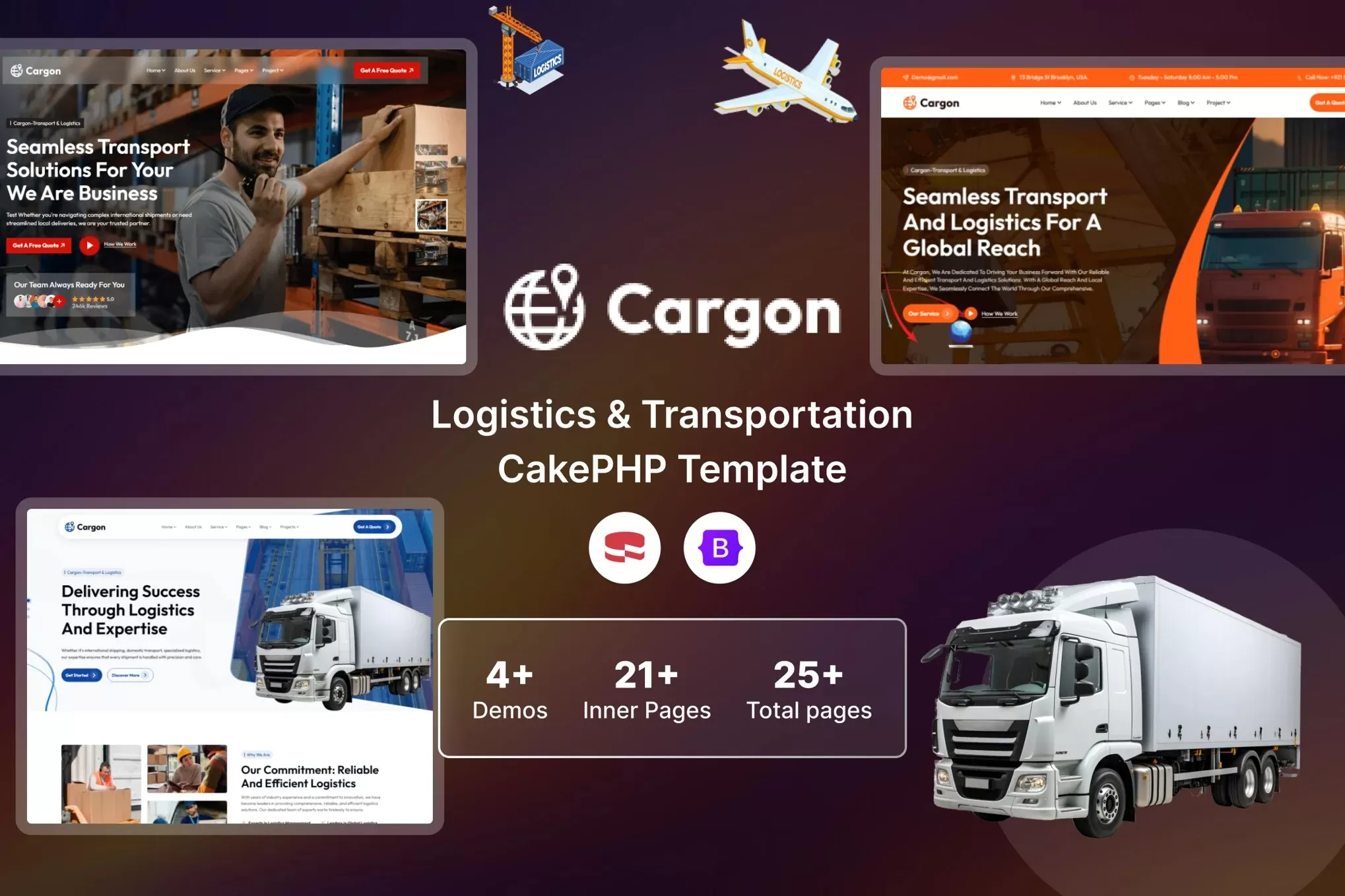 Cargon – 物流运输CakePHP模板，货运公司官网
