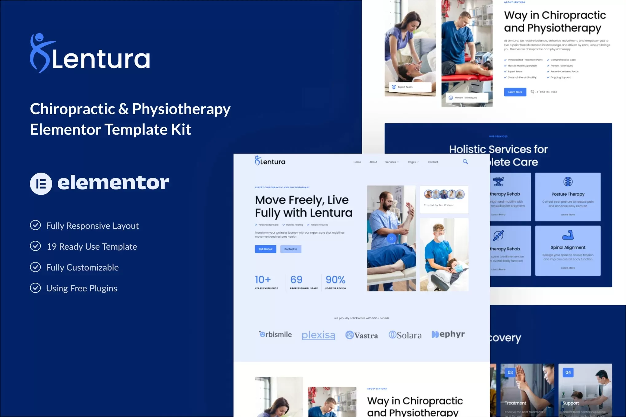 Lentura – 脊椎理疗Elementor模板套件,物理治疗官网