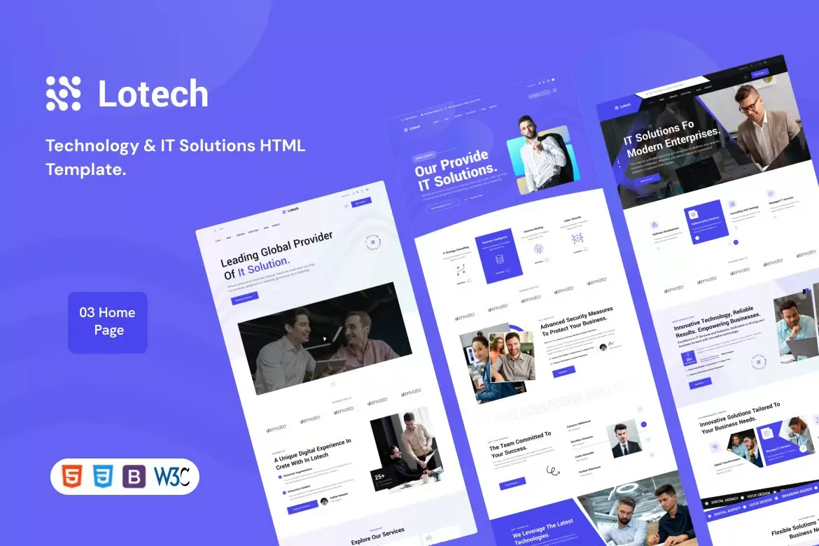 Lotech – 技术IT HTML模板,科技公司官网
