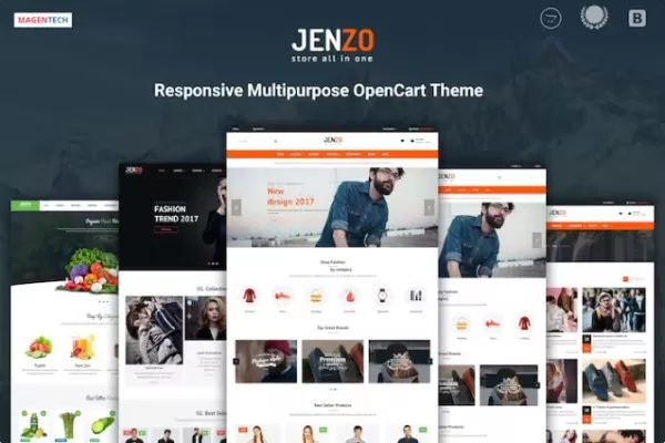 Jenzo – 拖放多用途OpenCart 3主题,可视化电商