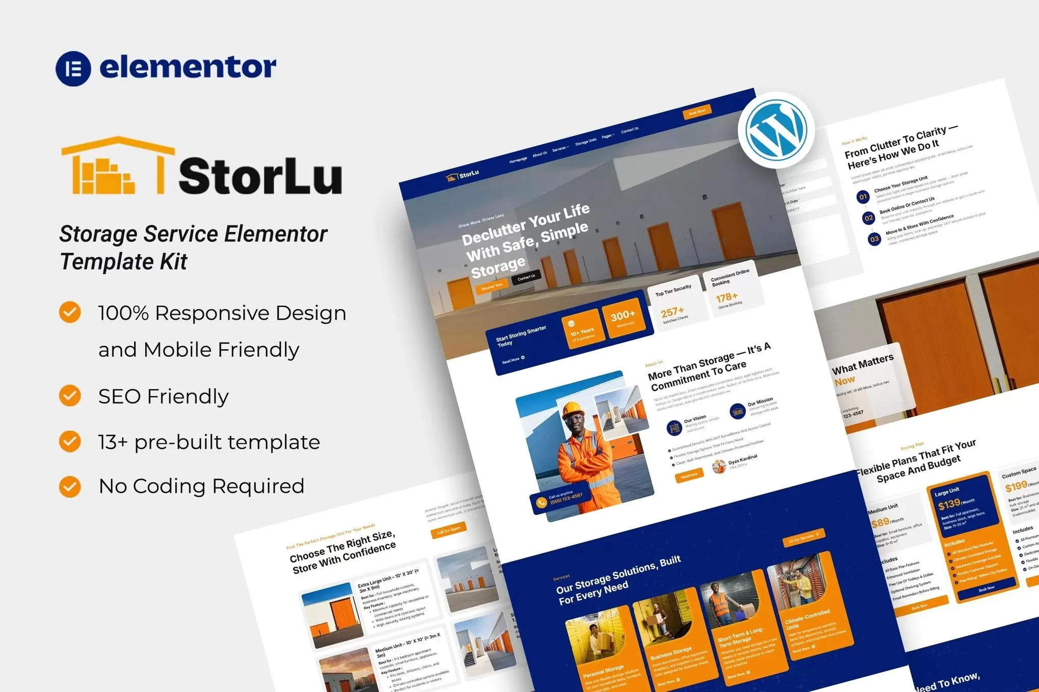 StorLu – 存储服务Elementor模板套件,云端数据官网