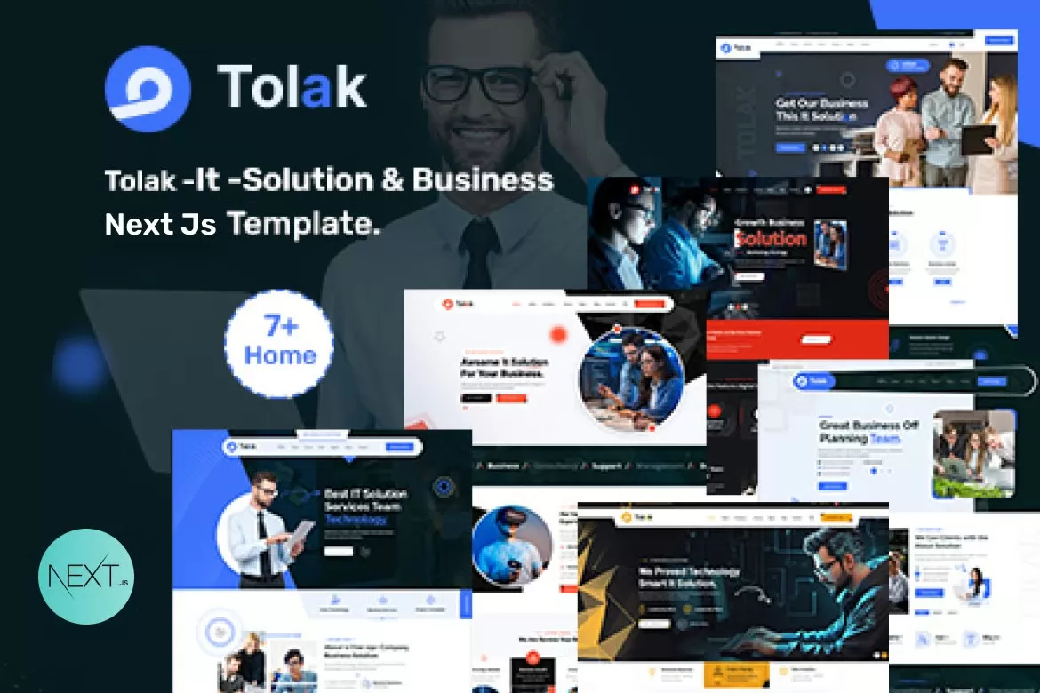 Tolak – IT解决方案React Next.js模板,科技企业官网