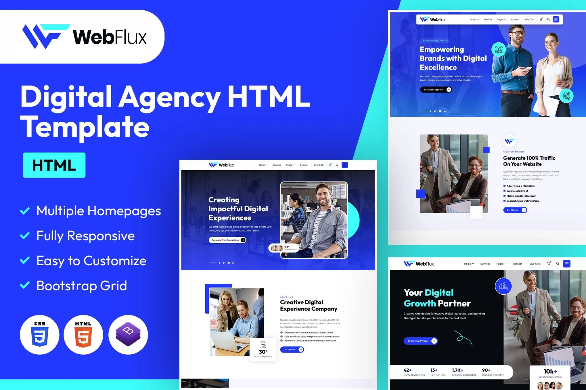 WebFlux – 数字代理HTML模板,网络服务公司官网