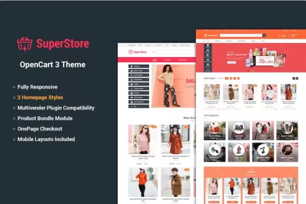 SuperStore – 响应式OpenCart 3主题,超级市场电商