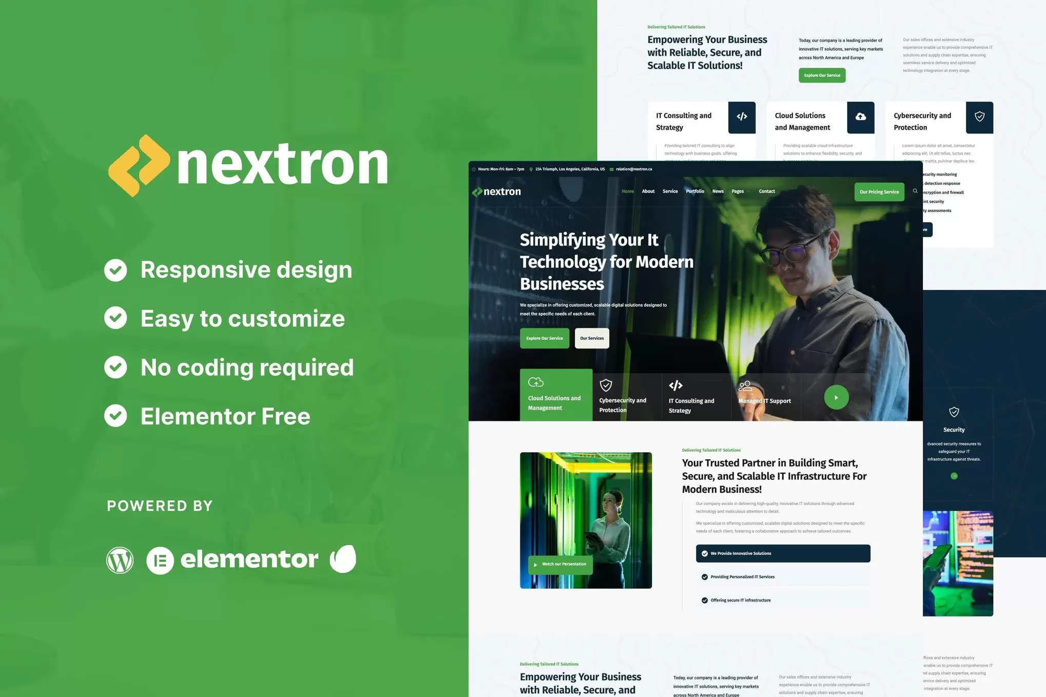 Nextron – 科技公司 Elementor 模板套件