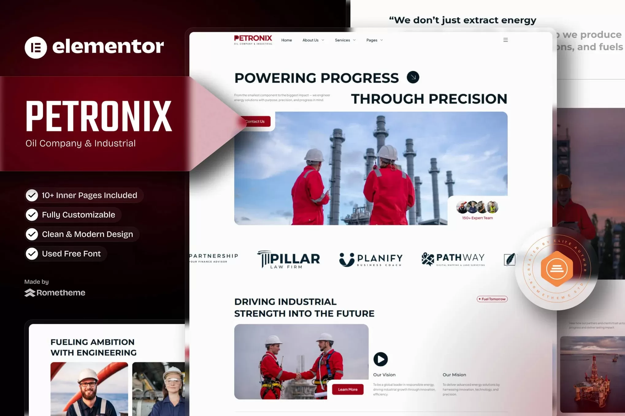 Petronix – 石油公司和工业 Elementor 模板套件