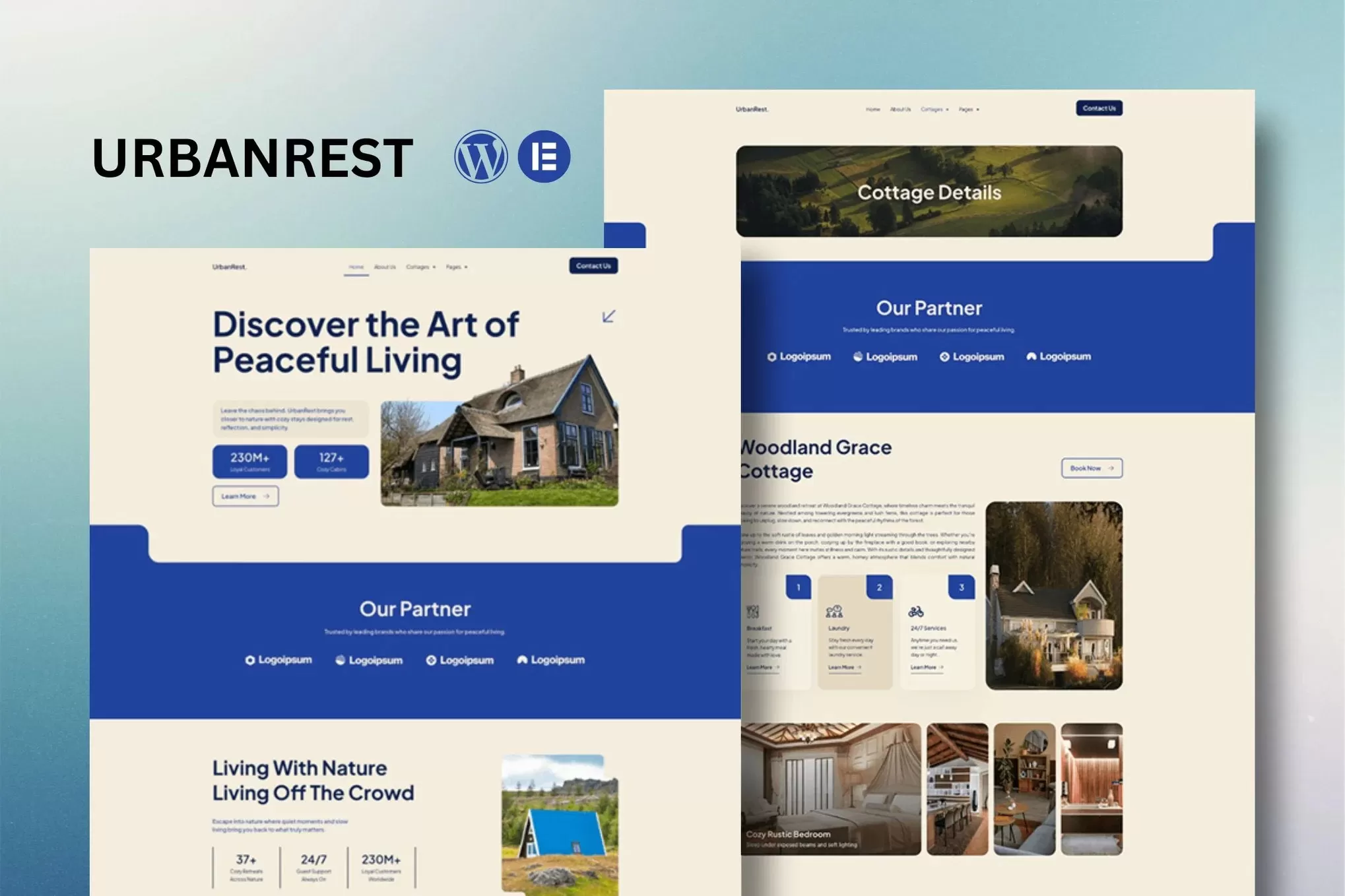 Urbanrest – Nature Cottage Elementor 模板套件