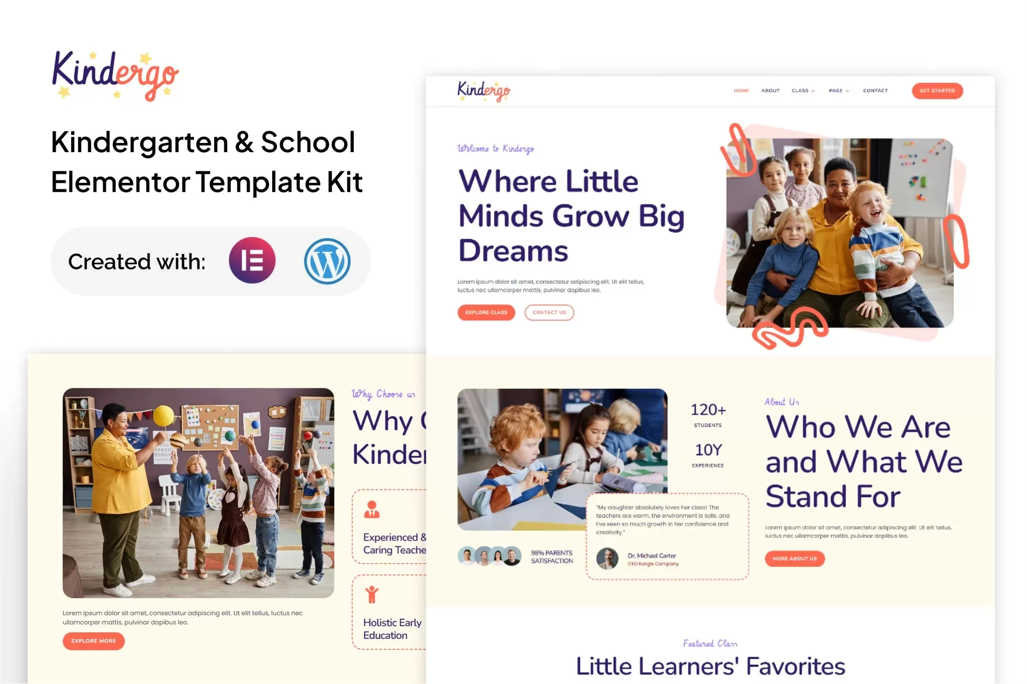 Kindergo – 幼儿园和学校 Elementor 模板套件