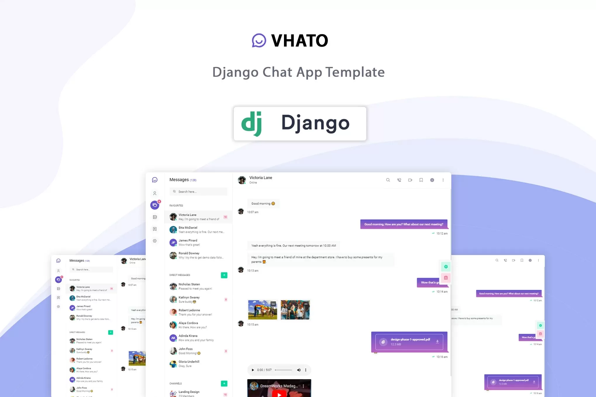 Vhato – Django 聊天应用模板