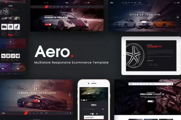 Aero – 汽车配件响应式Magento主题,汽配商城