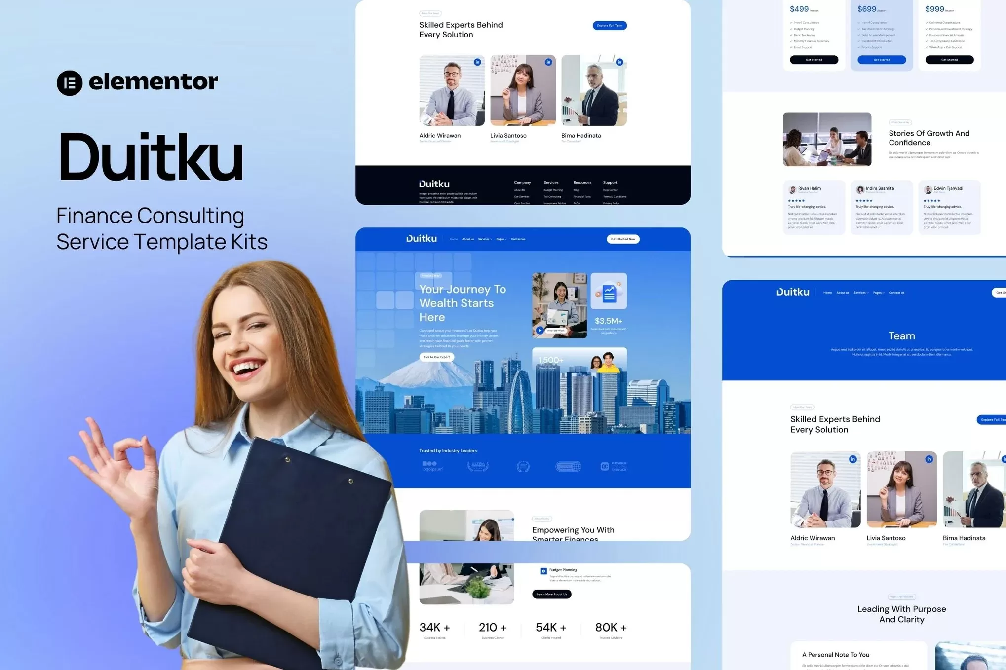 Duitku – 财务咨询Elementor模板套件,金融服务官网