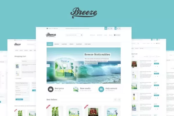 Breeze – 响应式Magento主题,清新风格商城