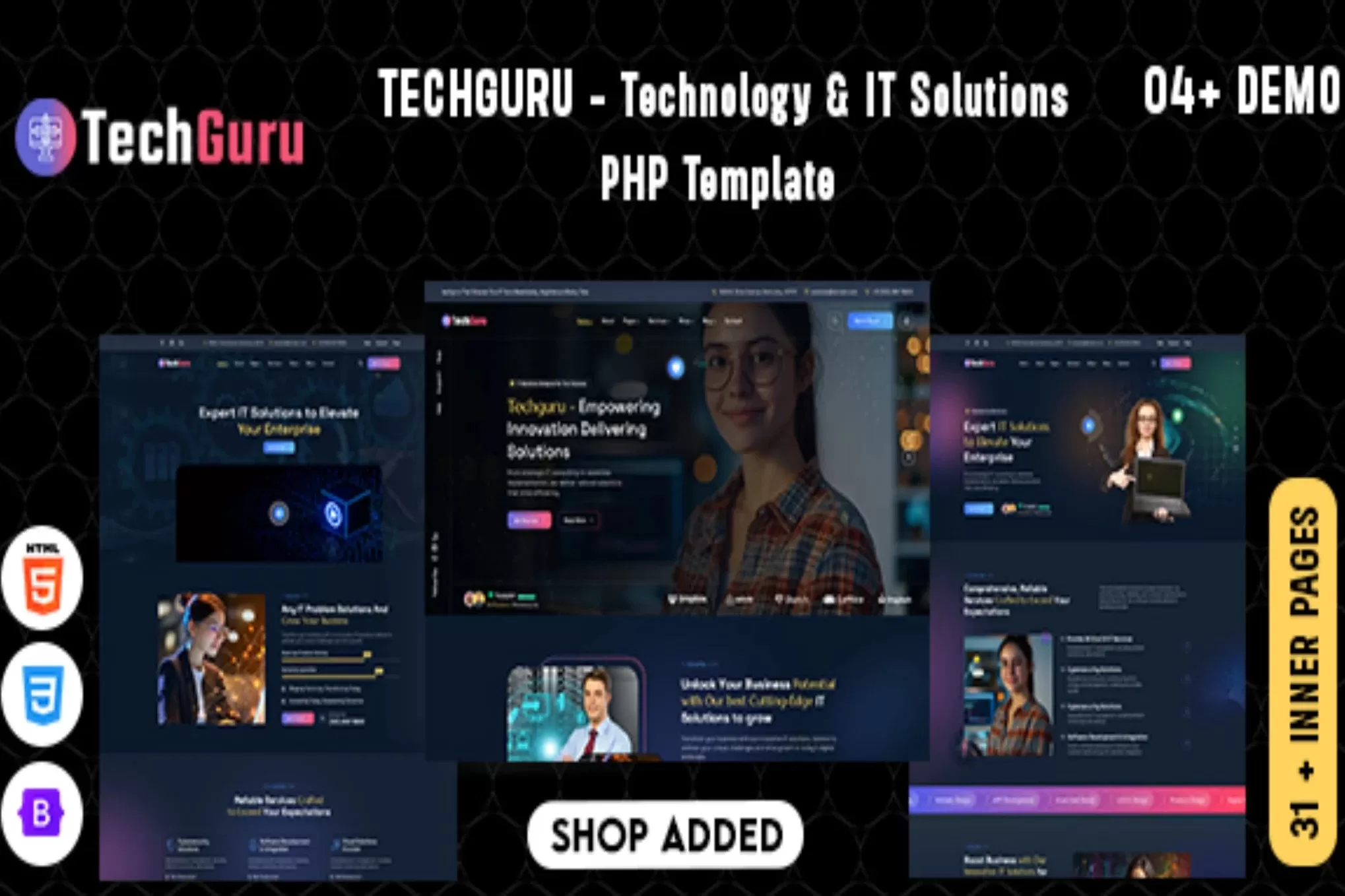 Techguru – 技术IT解决方案PHP模板,科技公司官网