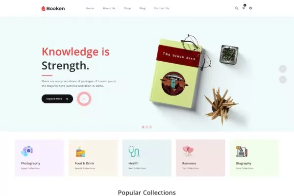 Booken – 书店Shopify主题,图书文具电商