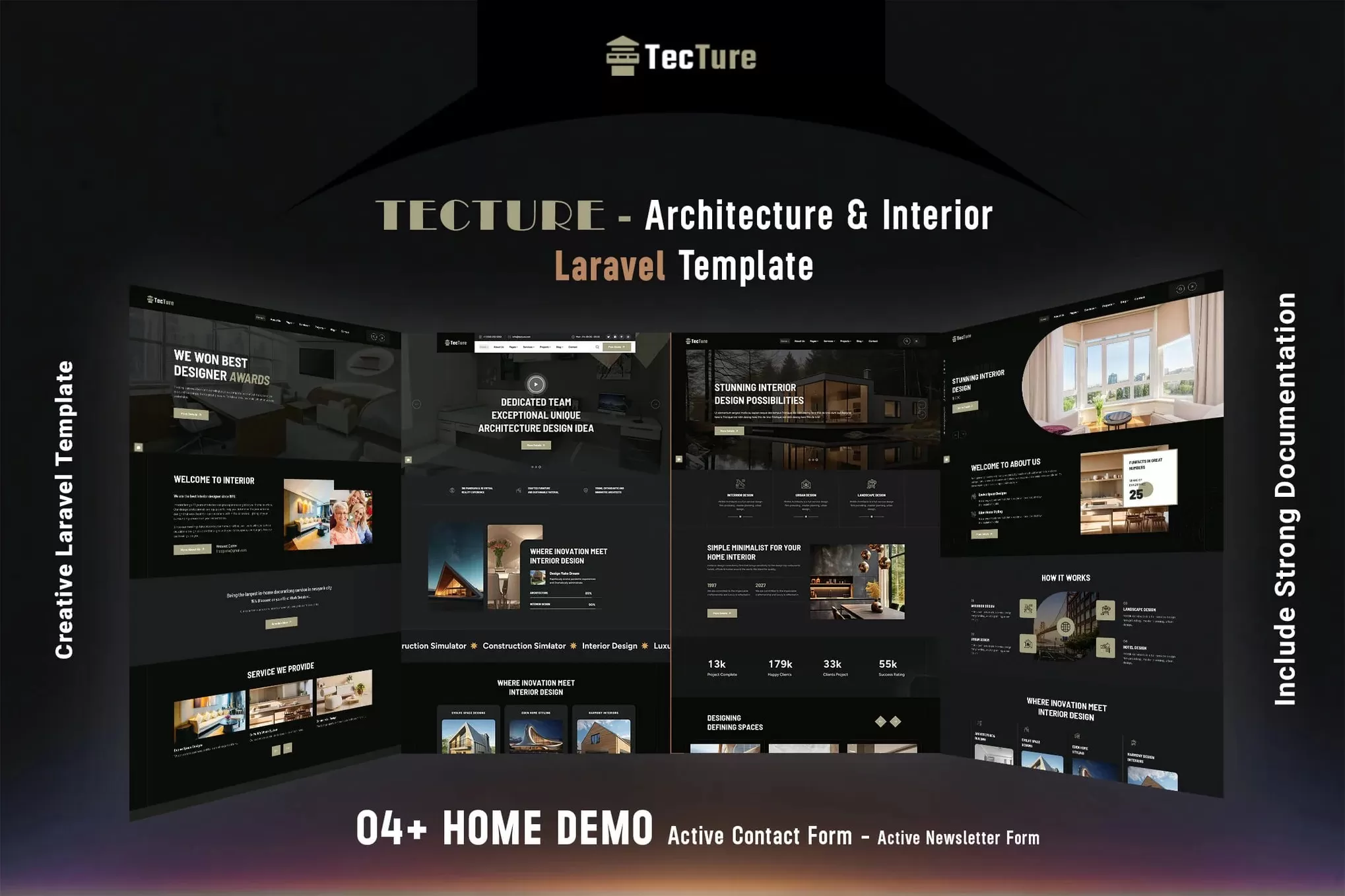 Tecture – 建筑室内Laravel模板,装修设计官网