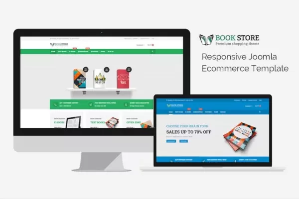 书店 – 响应式Joomla电商模板，图书文具商城