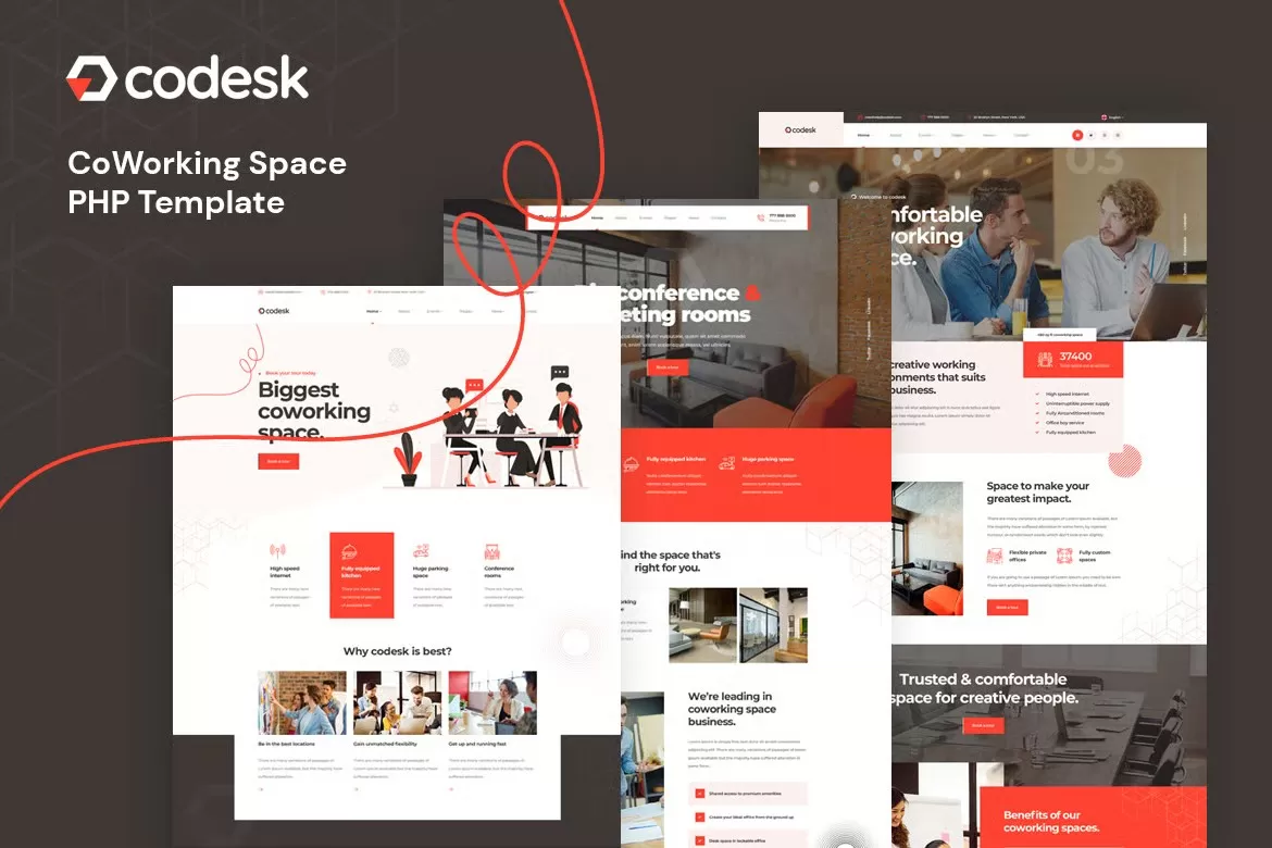 Codesk – 共享办公PHP模板,联合办公空间官网