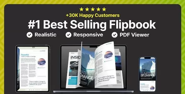 Real 3D FlipBook 5.0.3 – WordPress PDF 3D翻页查看器插件