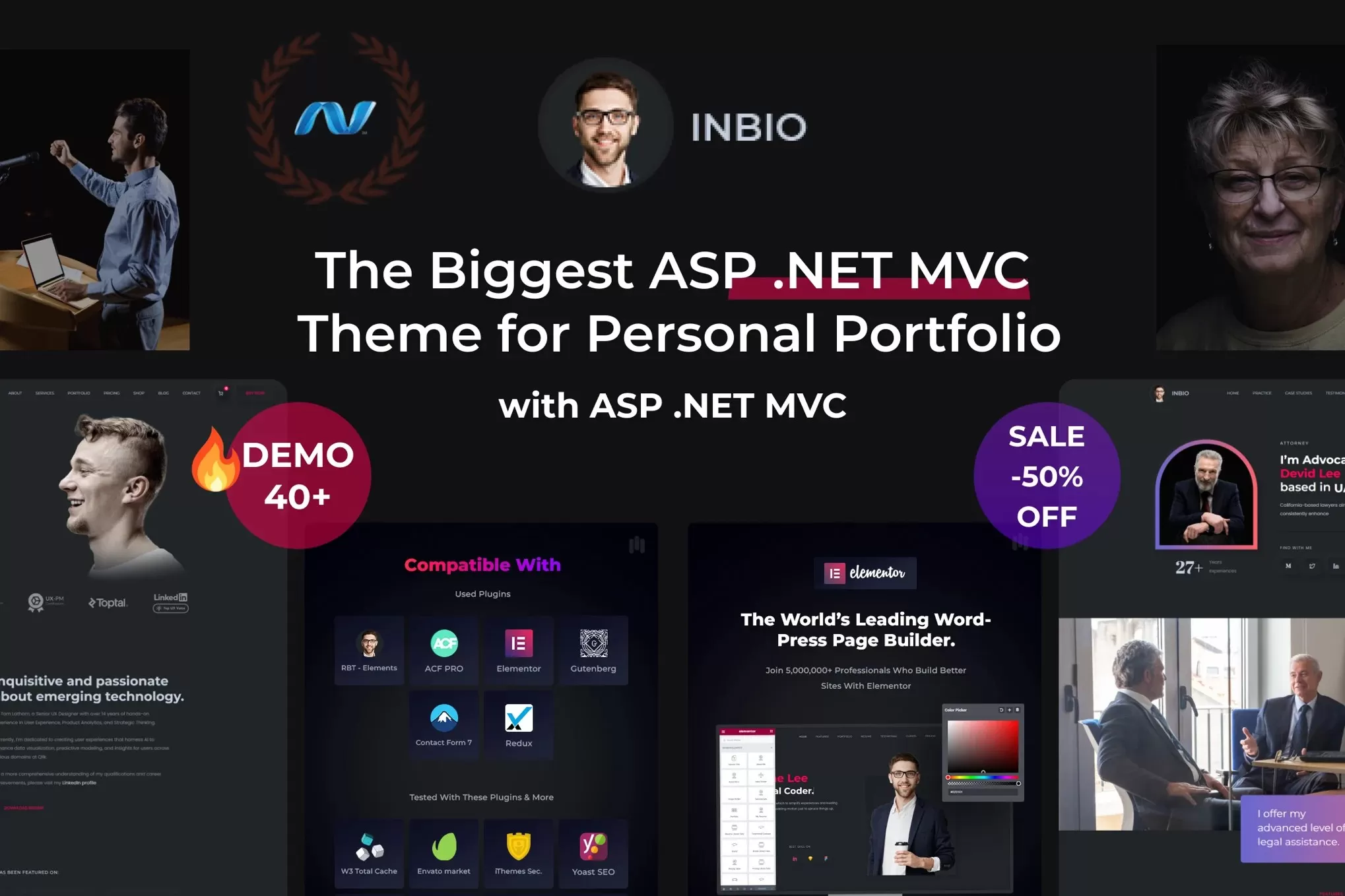 InBio – 个人作品集ASP.Net MVC模板,电子名片展示