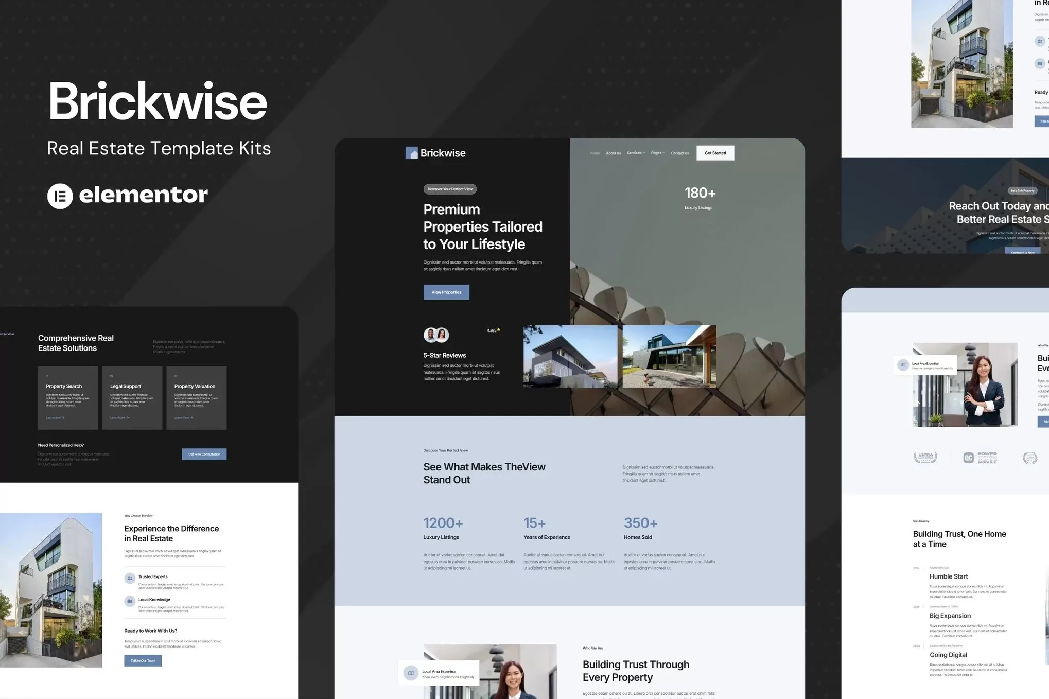 Brickwise – 房地产Elementor模板套件,楼盘中介官网