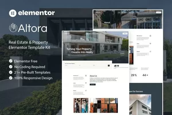 Altora – 房地产Elementor模板套件,楼盘中介官网