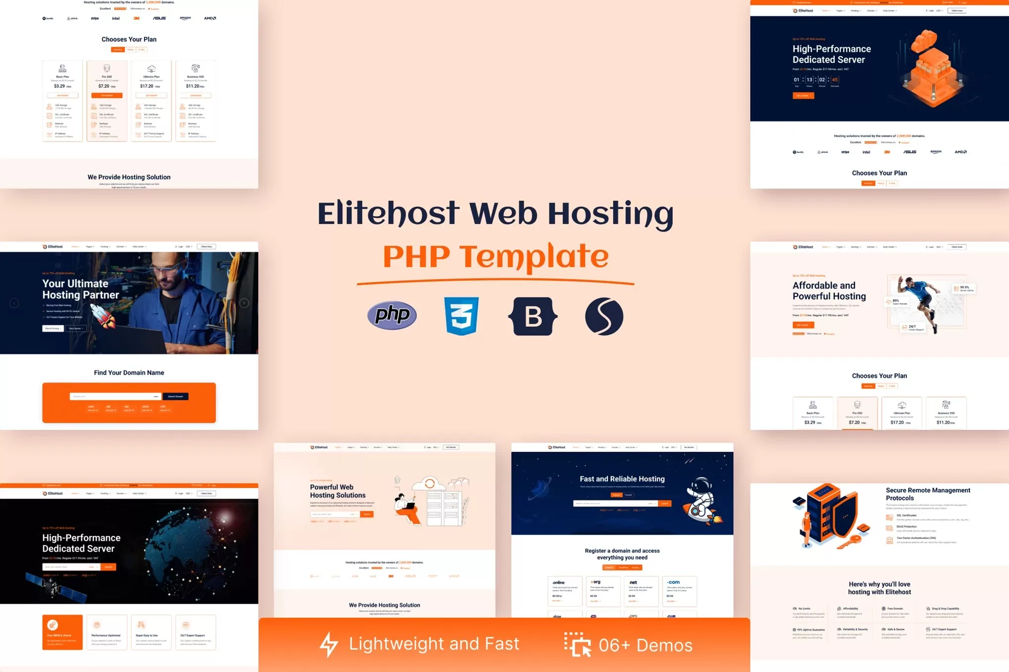 Elitehost – 主机托管PHP模板，服务器租用官网