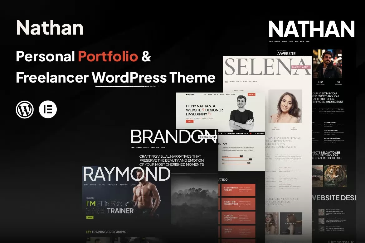 Nathan – 个人作品集WordPress主题,创意展示官网