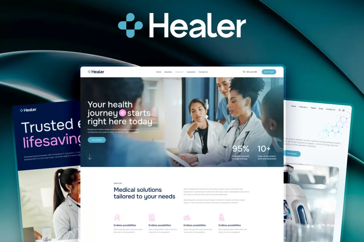 Healer – 多用途WordPress主题，医疗健康行业官网