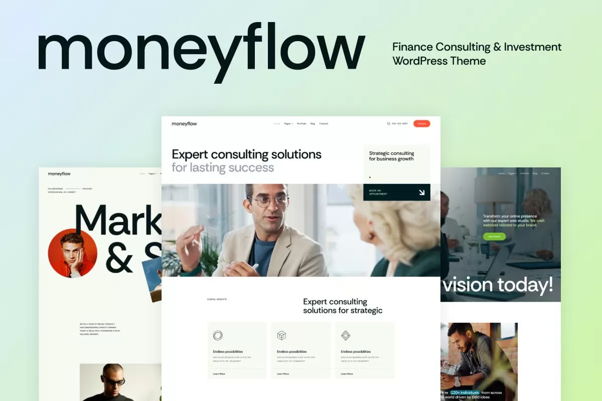 MoneyFlow – 多用途WordPress主题，金融理财行业官网