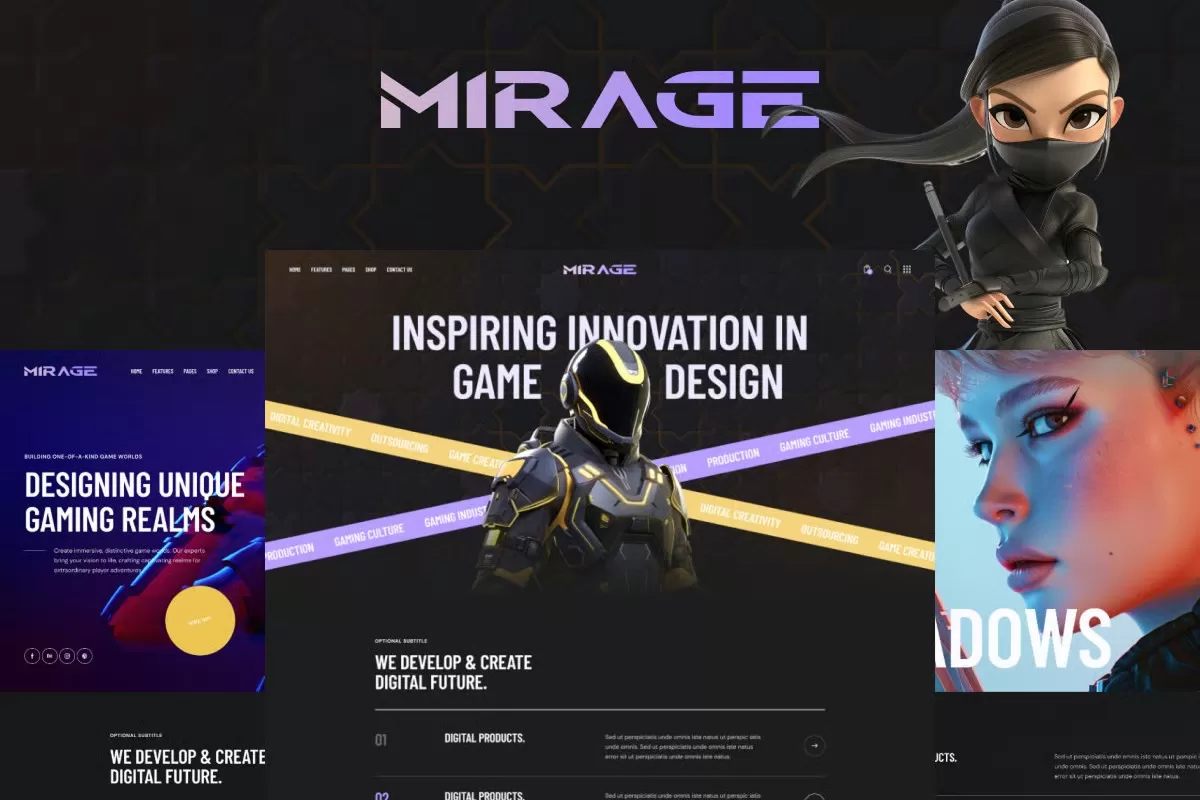 Mirage – 创意设计WordPress主题,多用途企业官网